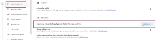 GA4: Import cílů z Universal Analytics