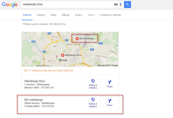 SEO tip - služba Moje firma na Googlu (2)