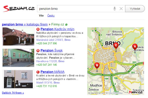 Seznam - katalog ve vyhledávačí