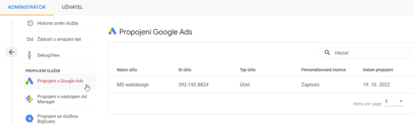 Propojení GA4 s Google Ads