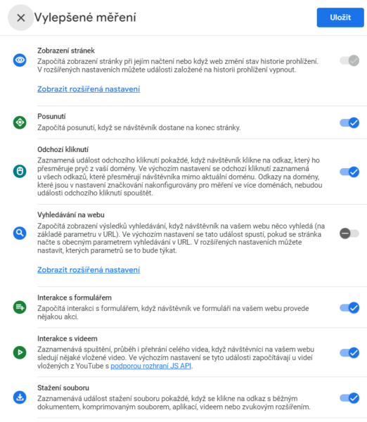 Vylepšené měření v GA4