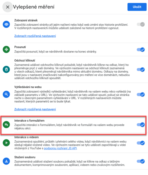 Vylepšené měření v GA4