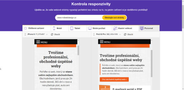 kontrola responzivity