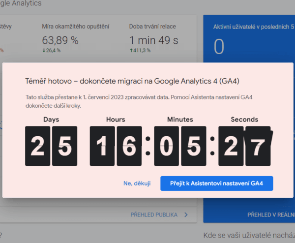 Vytvoření služby GA4